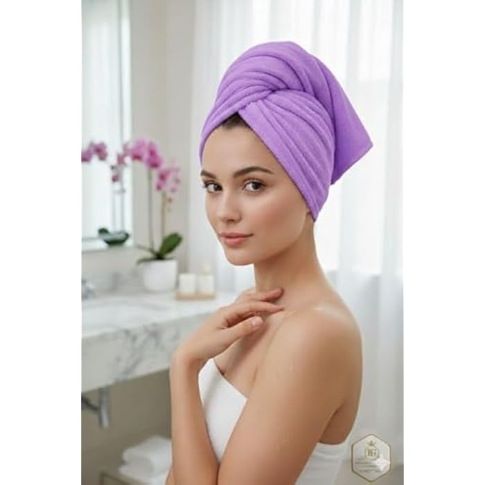 Luxury Bath Towels for Hair, Soft and Absorbent Microfiber Fabric, Available in Multiple Colors, Perfect for Daily Use - Image 5